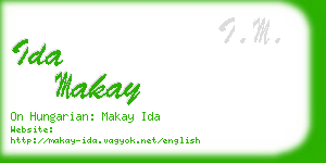 ida makay business card